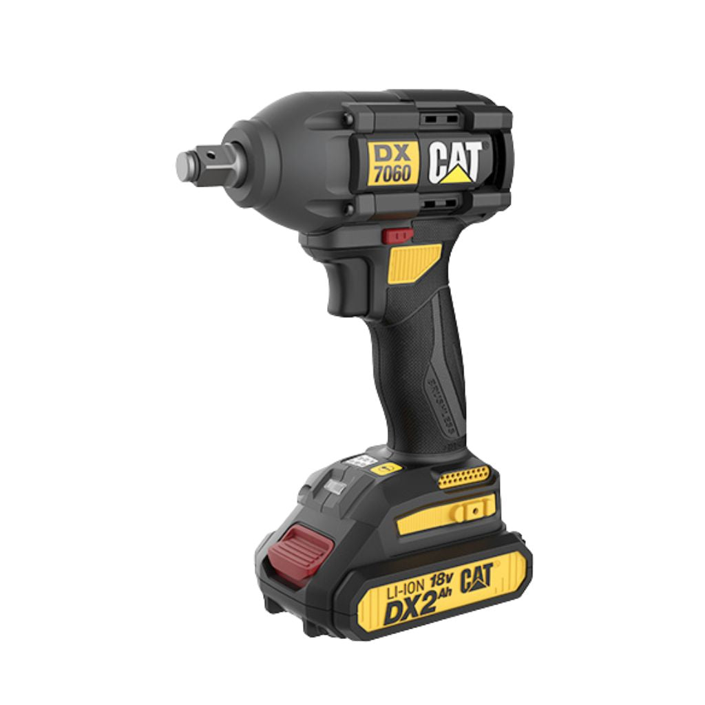 LLAVE DE IMPACTO CAT 18V, 1/2" 350NM 3 VELOCIDADES CON CARGADOR Y BATERIA DX7060