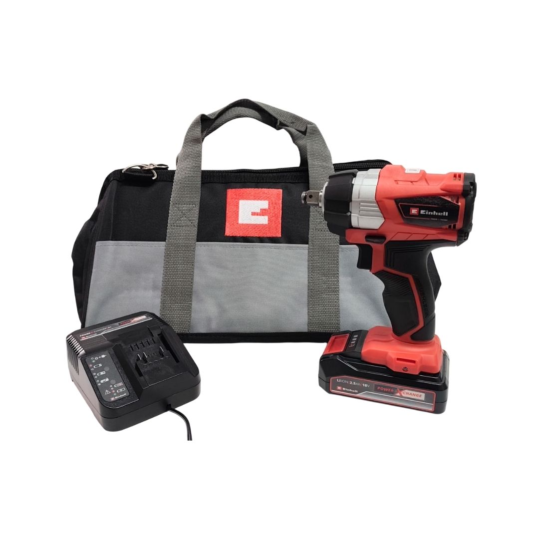 PISTOLA IMPACTO EINHELL TP-CW 18 + KIT CARGADOR + BOLSO