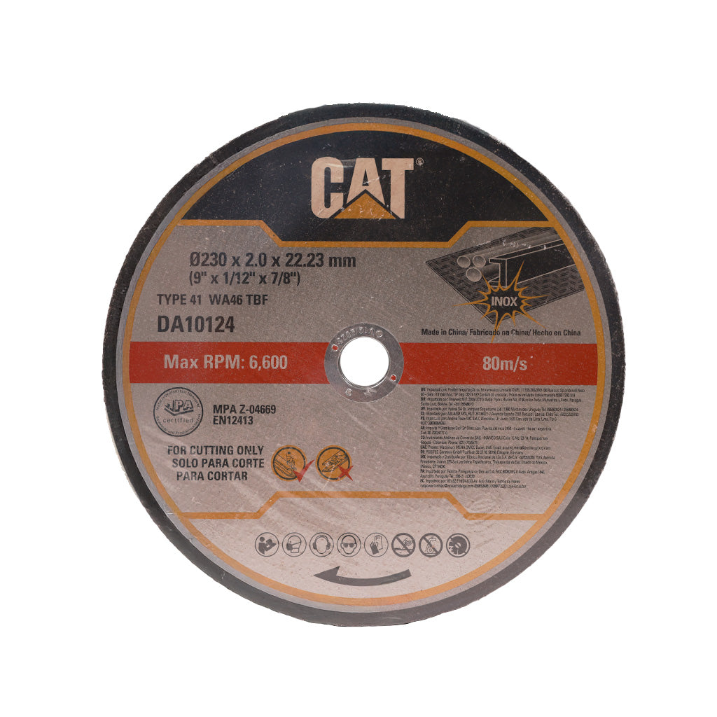 DISCO DE CORTE CAT P/ METAL 230 X2,0 X 23,23MM X 5 UNIDADES