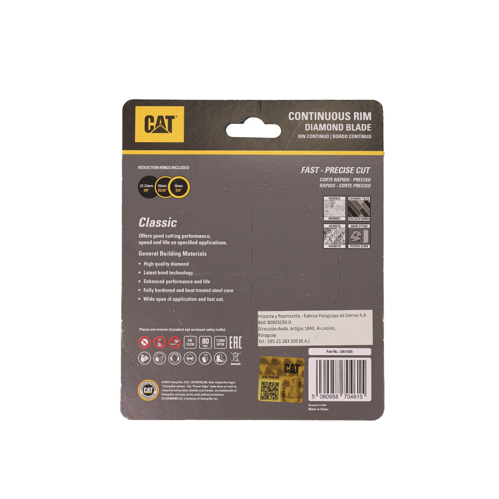 DISCO DIAMANTADO CAT CONTINUO 4 1/3" / 110MM