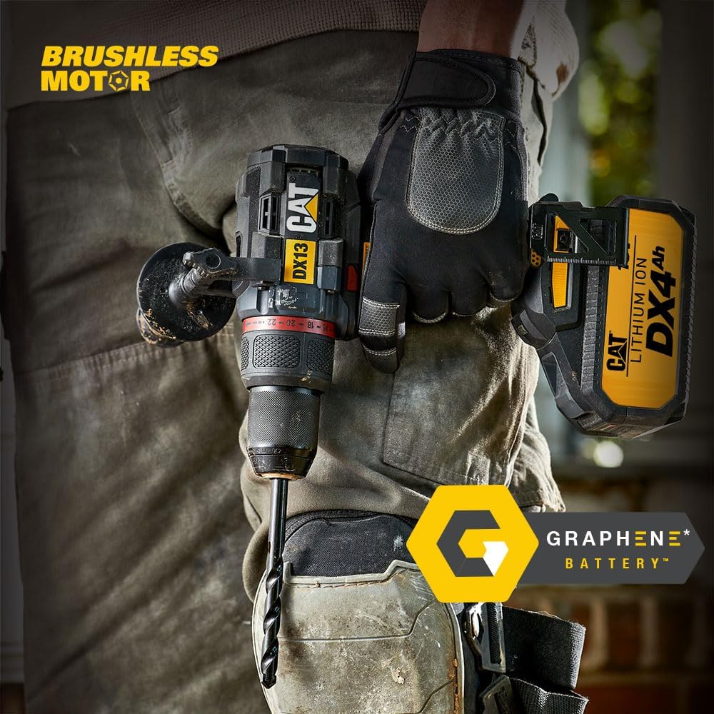 KIT TALADRO DX13.1 C/PERCUTOR 13MM 80NM BRUSHLESS 2 BAT 4AH C/CARGADOR