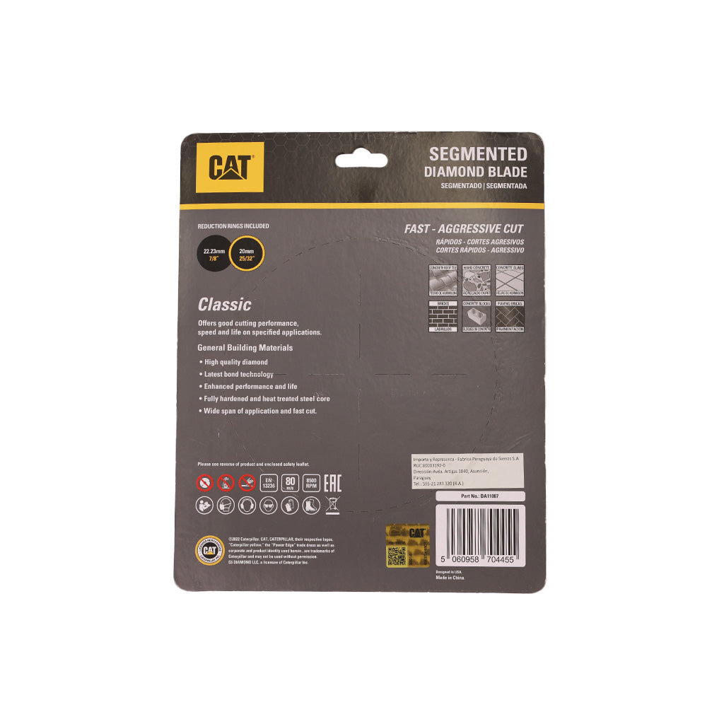 DISCO DIAMANTADO SEGMENTADO CAT 7" / 180MM