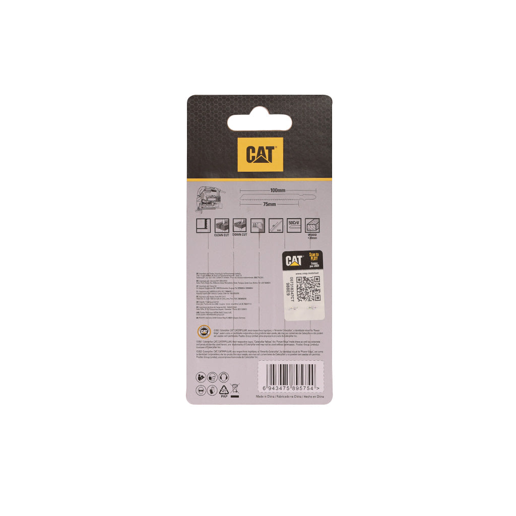 HOJA DE SIERRA CALADORA PARA MADERA CAT T 100MM X 5 UNIDADES