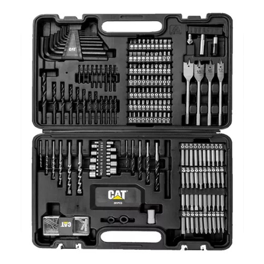 SET DE BITS Y MECHAS CAT 201 PIEZAS