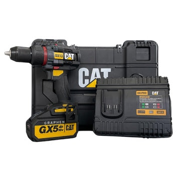TALADRO ATORNILLADOR A BATERÍA CAT DX13 CON 1 BATERÍA + CARGADOR + MALETÍN