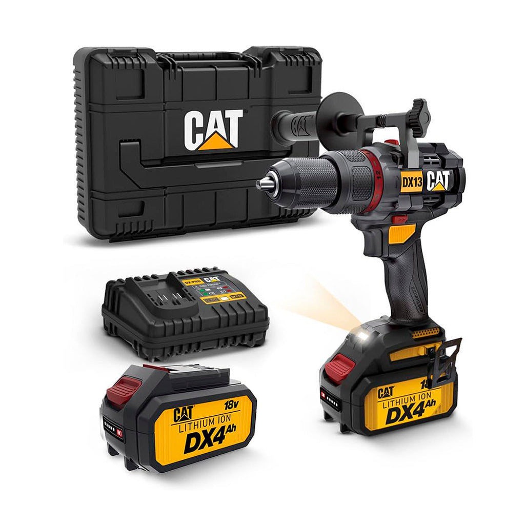 KIT TALADRO DX13.1 C/PERCUTOR 13MM 80NM BRUSHLESS 2 BAT 4AH C/CARGADOR