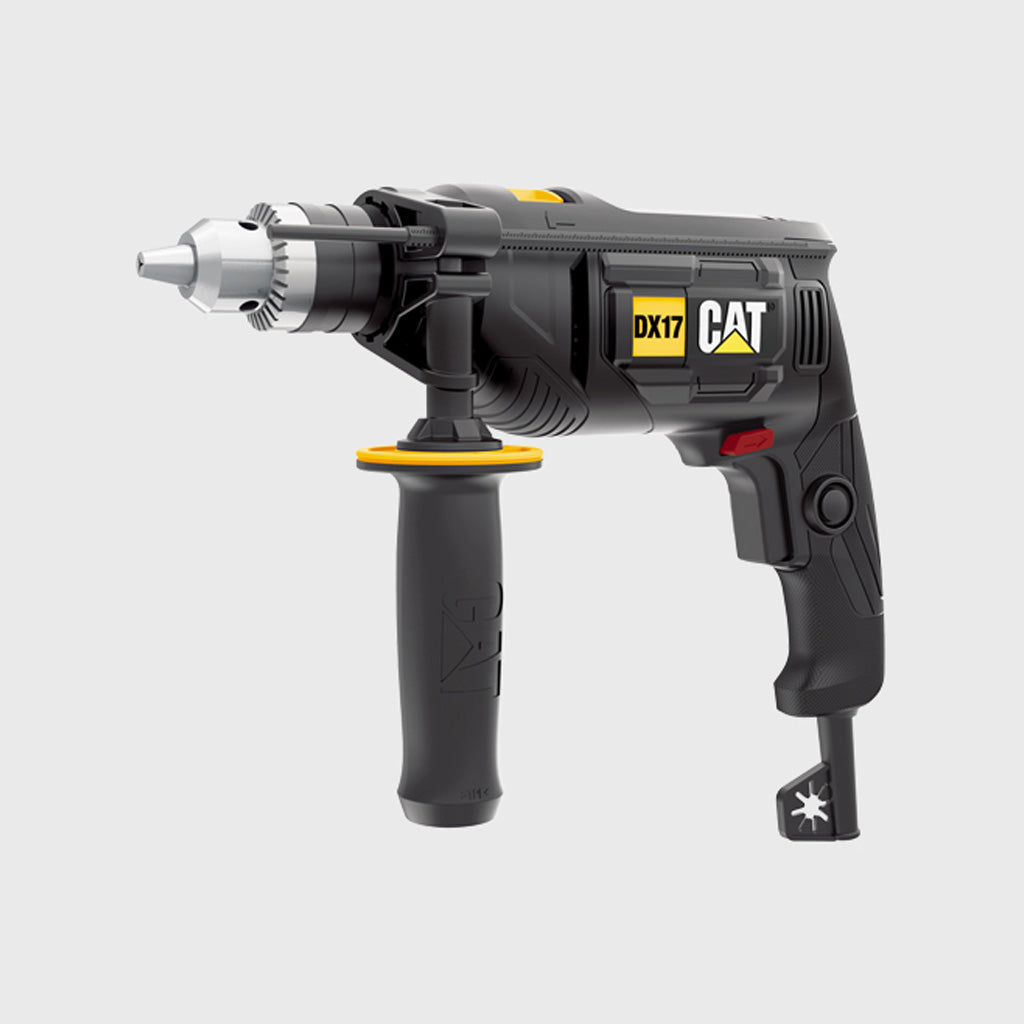 KIT TALADRO PERCUTOR ELÉCTRICO CAT DX17 CON MALETIN Y MECHAS