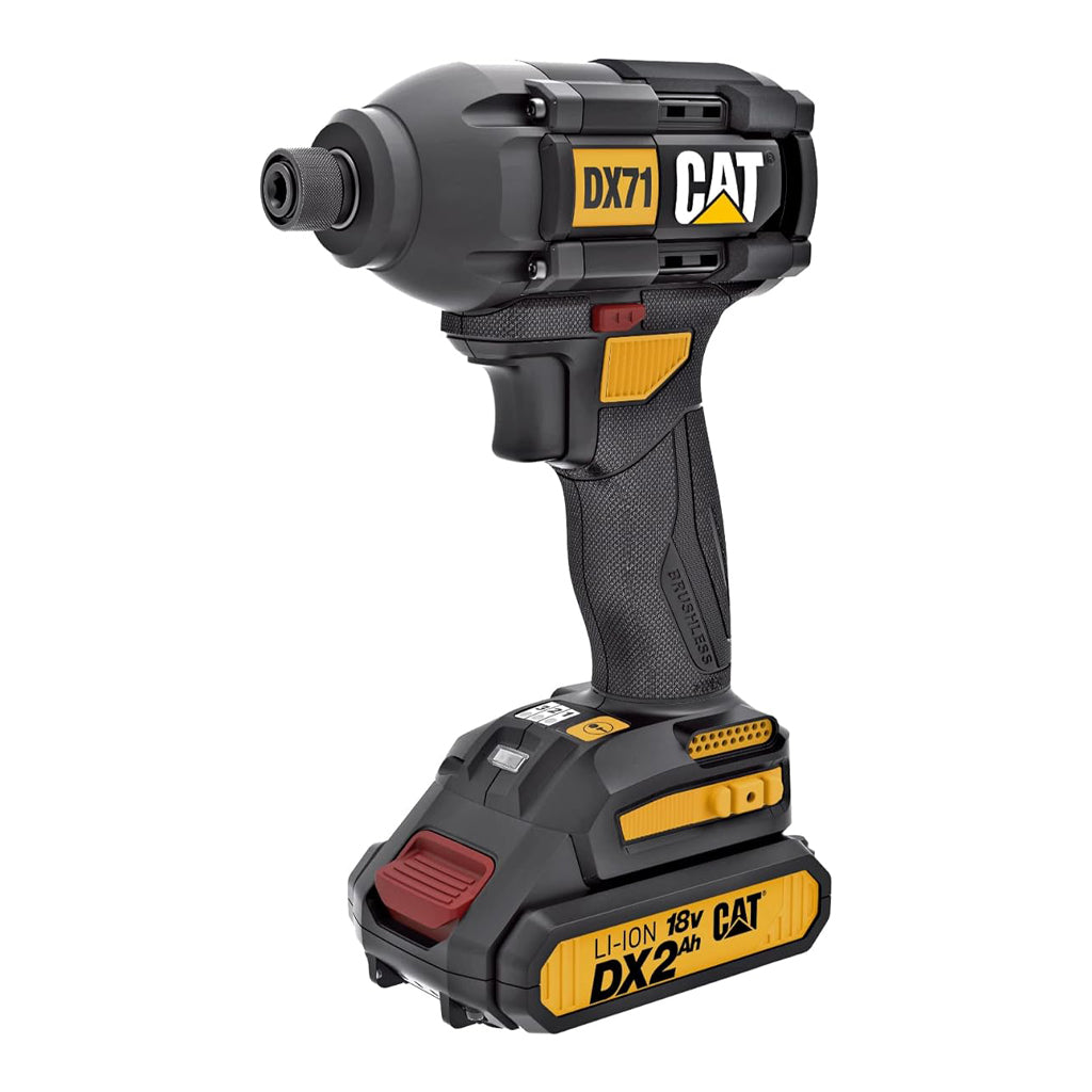 KIT ATORNILLADOR A BATERÍA CAT DX71 CON DOS BATERÍAS + CARGADOR + MALETÍN