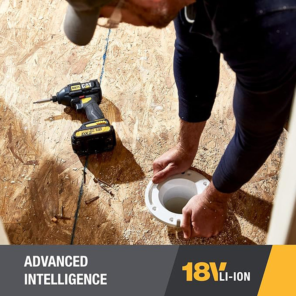 KIT ATORNILLADOR A BATERÍA CAT DX71 CON DOS BATERÍAS + CARGADOR + MALETÍN