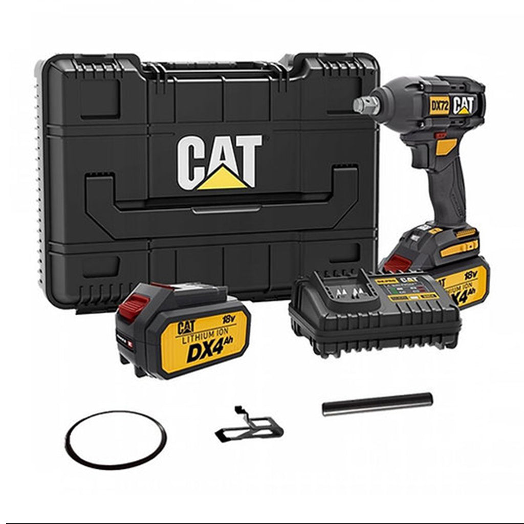 KIT LLAVE DE IMPACTO A BATERÍA CAT DX72 CON DOS BATERÍAS + CARGADOR + MALETÍN