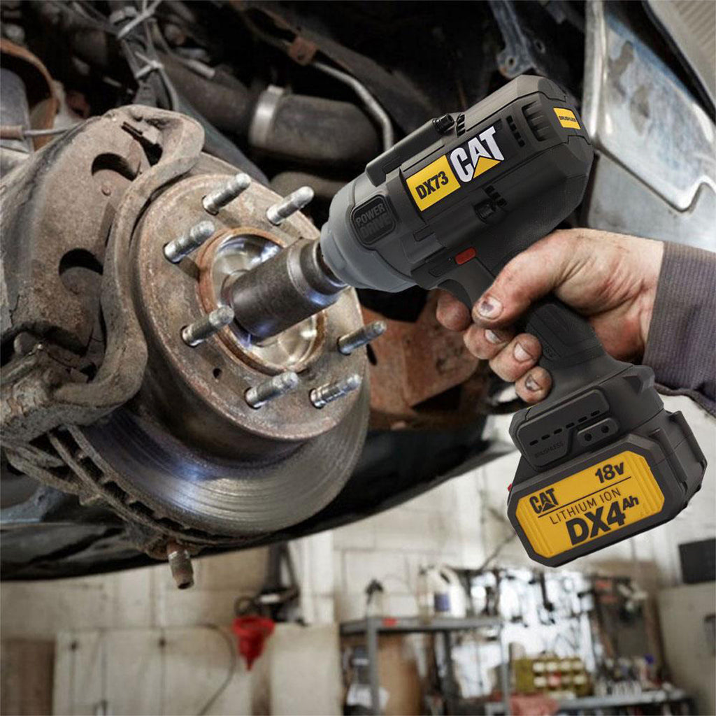 KIT LLAVE DE IMPACTO A BATERÍA CAT DX73 CON 2 BATERÍAS + CARGADOR + MALETÍN