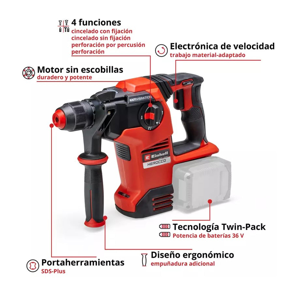 ROTOMARTILLO EINHELL HEROCCO 36/28 S/ BATERÍA