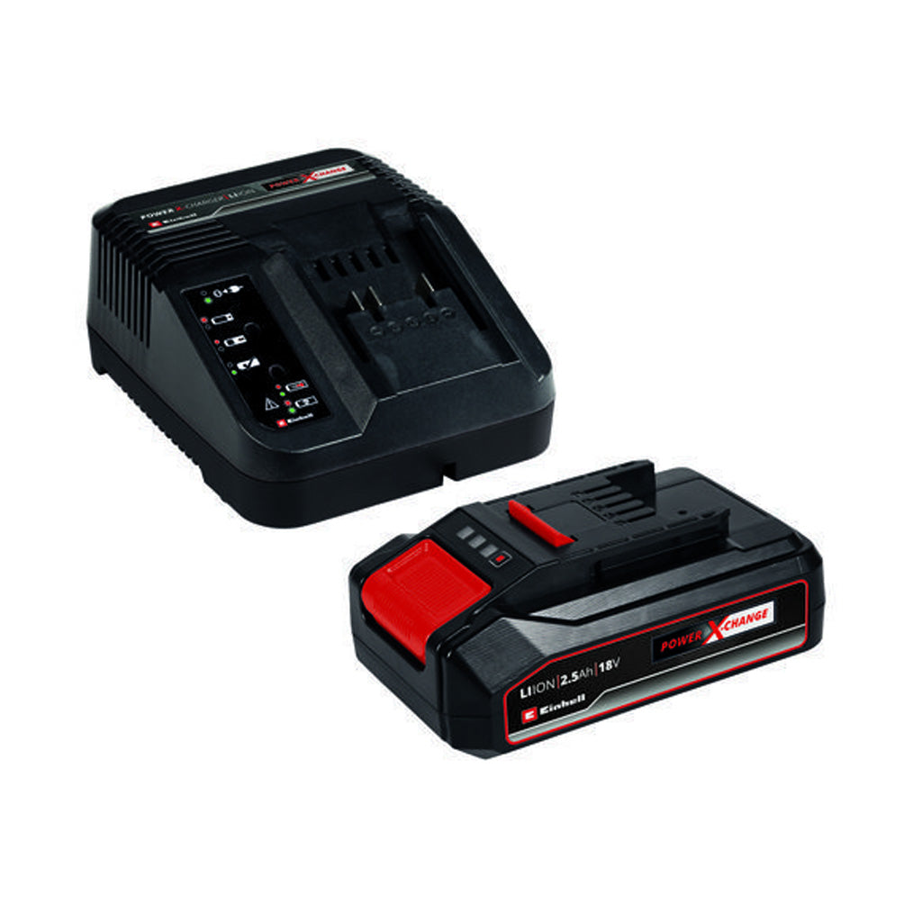 KIT DE INICIO EINHELL CARGADOR + BATERÍA POWER X-CHANGE 2,5AH