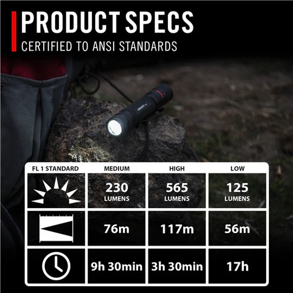 LINTERNA COAST PX1 - 565 LM - 107 MTS