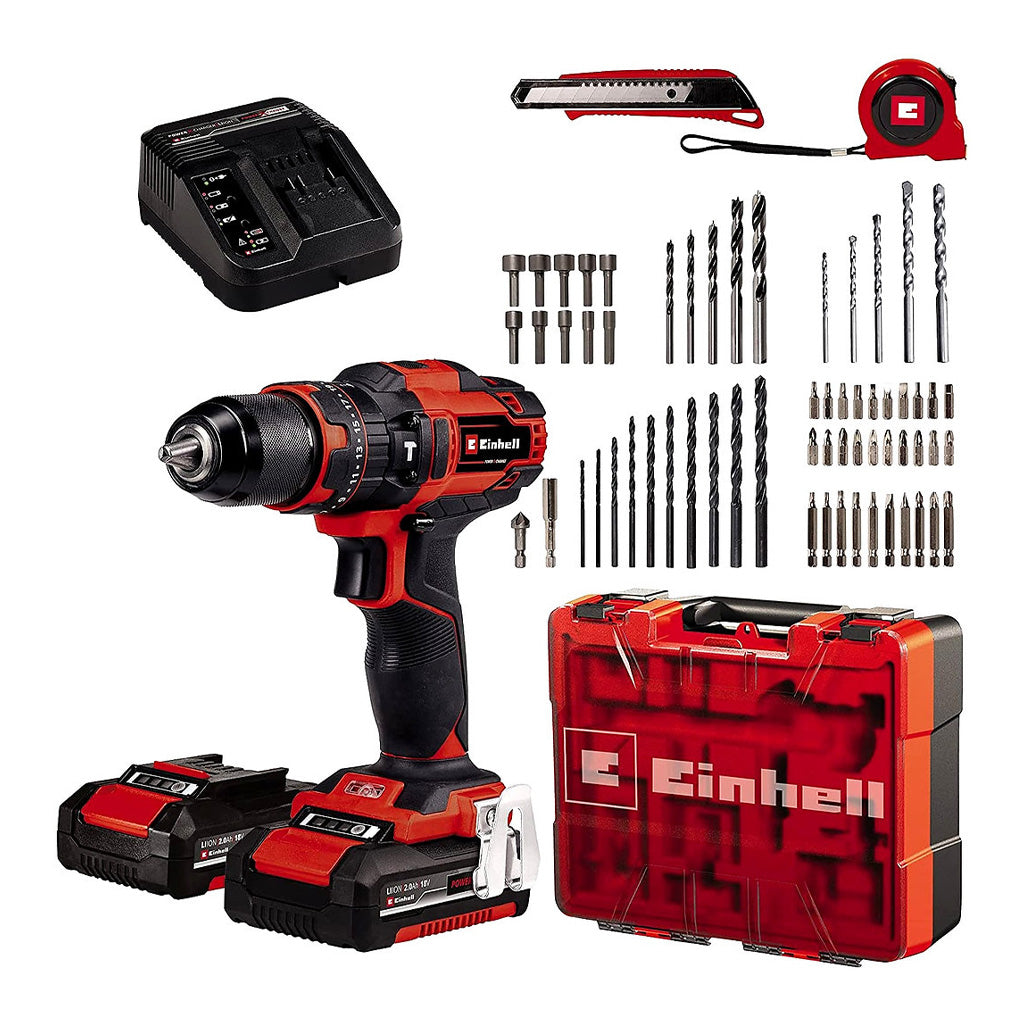 KIT TALADRO ATORNILLADOR PERCUTOR EINHELL TE-CD 18/40