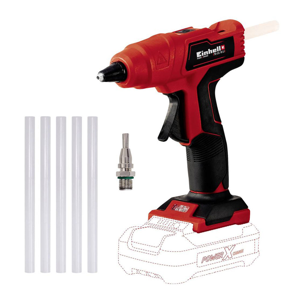 PISTOLA DE SILICONA TE-CG 18 S/ BATERÍA