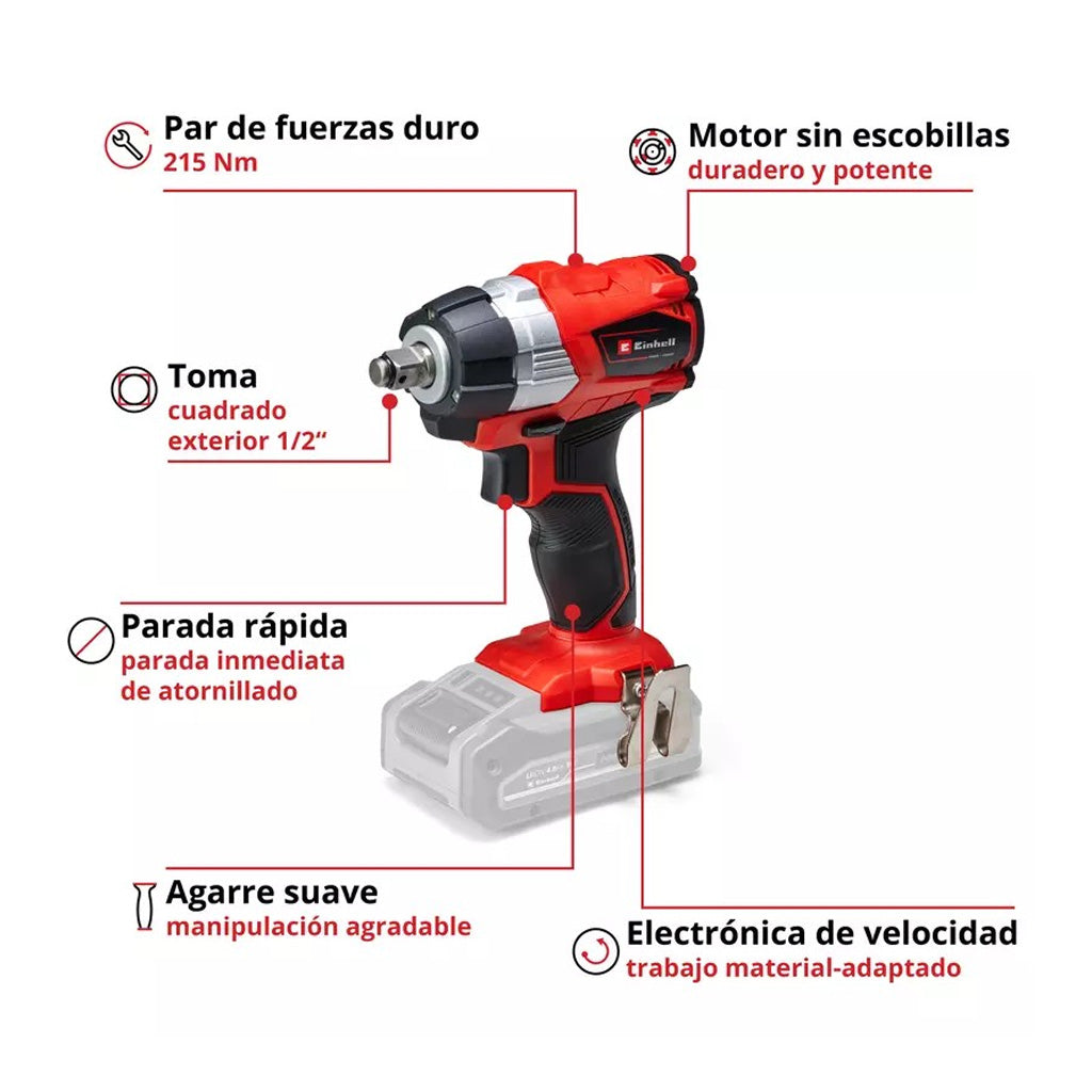 LLAVE DE IMPACTO 1/2" EINHELL TE-CW 18 S/ BATERÍA
