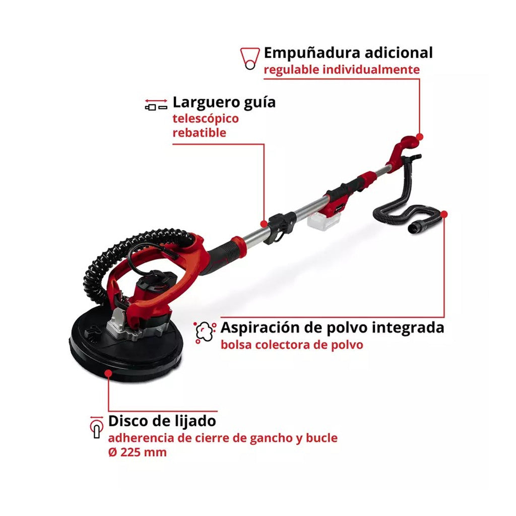 LIJADORA PARED EN SECO EINHELL TE-DW 18/225 S/ BATERÍA