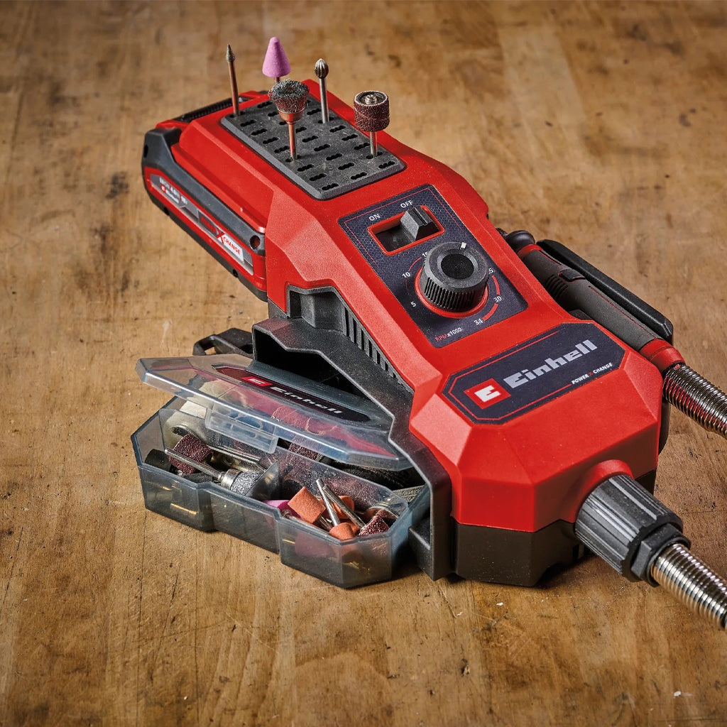 KIT ESMERILADORA/GRABADORA EINHELL TE-MT 18/34 S/ BATERÍA