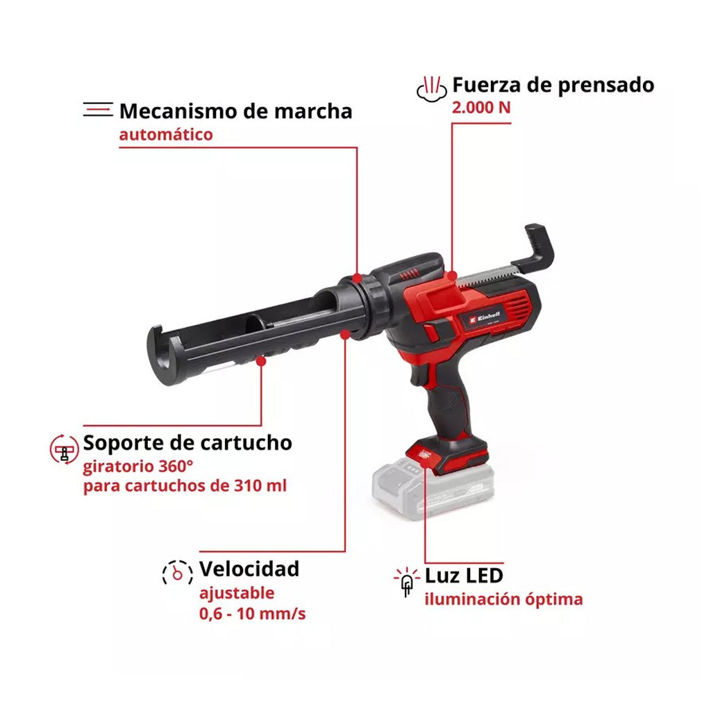 PISTOLA DE CARTUCHO EINHELL TE-SG 18/10 S/ BATERÍA