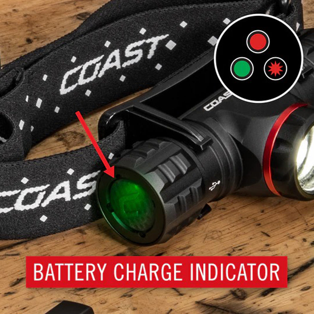 LINTERNA P/ CABEZA COAST XPH30R - 1200 LM - 185 MTS