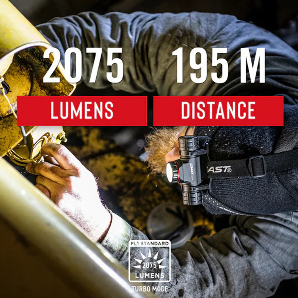 LINTERNA P/ CABEZA COAST XPH34R - 2075 LM - 195 MTS