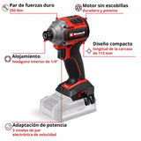 ATORNILLADOR DE IMPACTO A BATERÍA EINHELL TP-CI 18/250 S/ BATERÍA