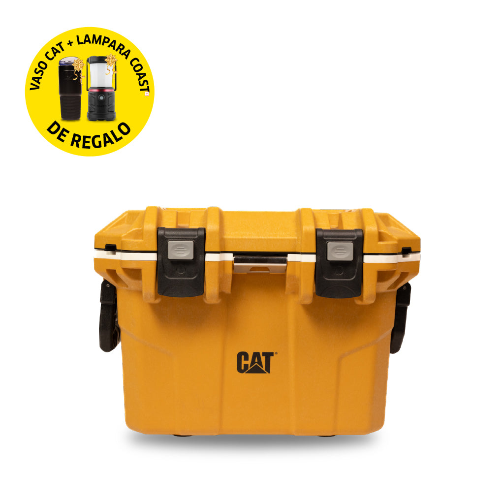 CONSERVADORA CAT 30L + LINTERNA COAST EAL25 Y VASO TÉRMICO CAT 1 L