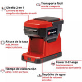 CAFETERA A BATERÍA EINHELL TE-CF 18 S/ BATERÍA