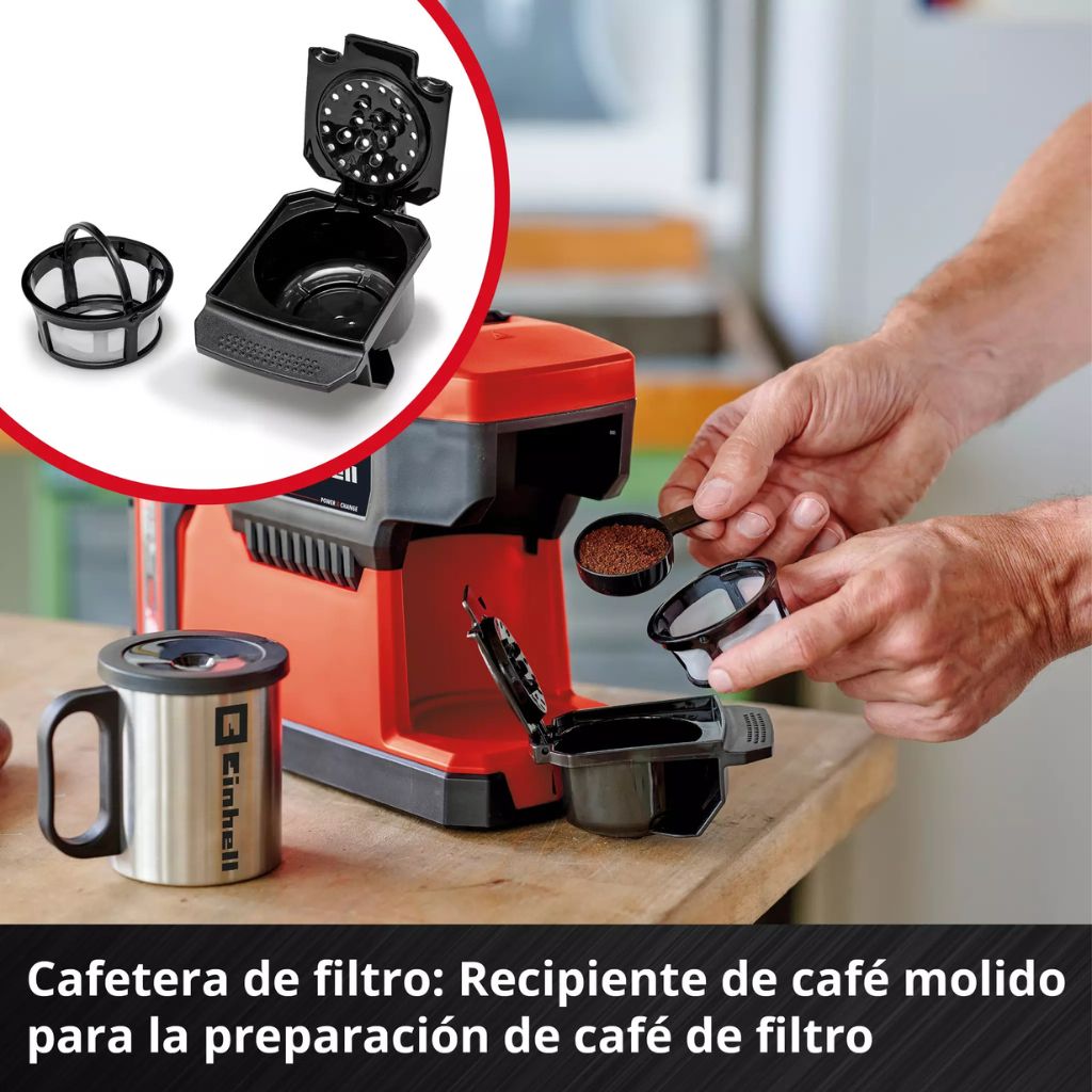 CAFETERA A BATERÍA EINHELL TE-CF 18 S/ BATERÍA