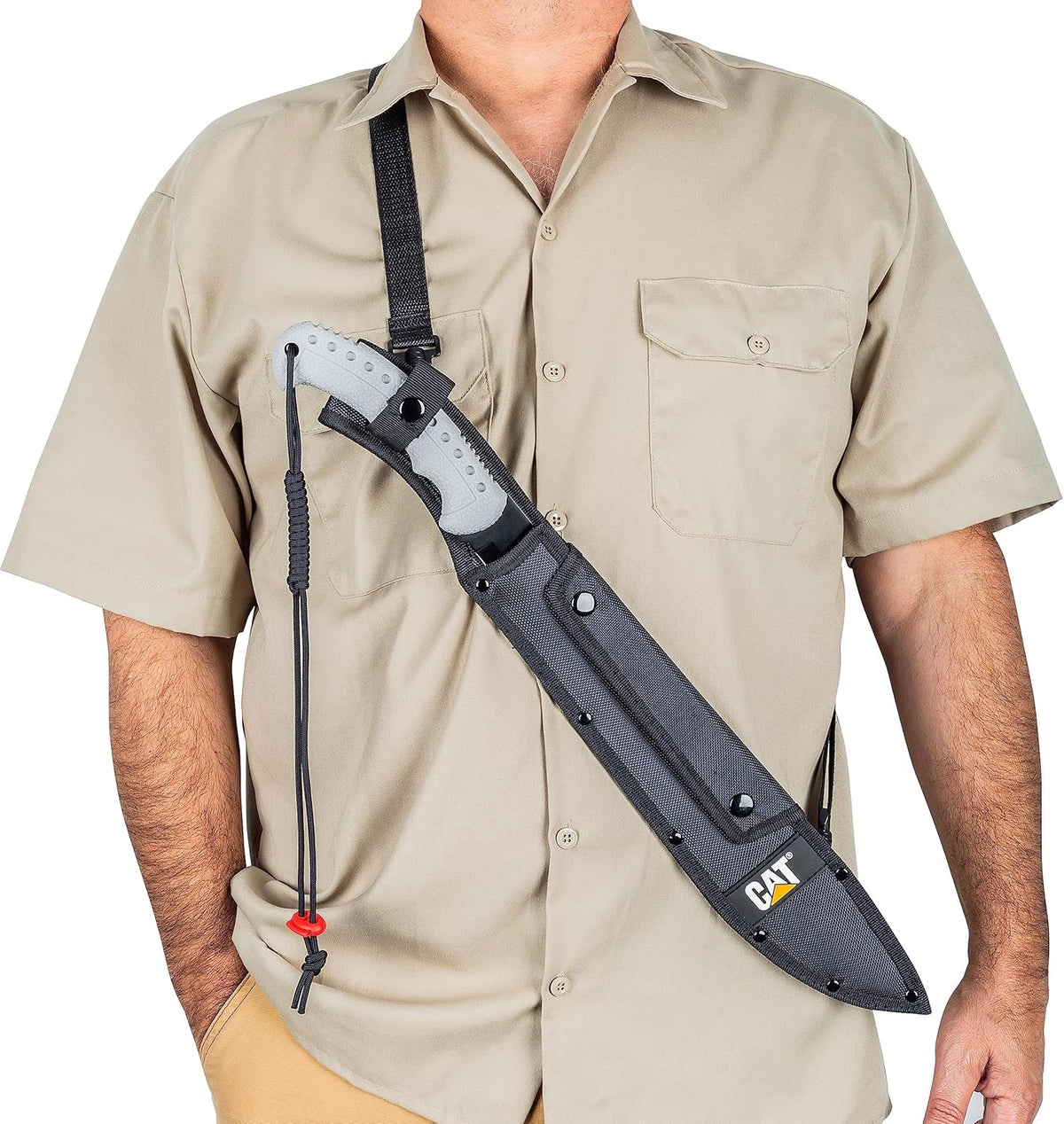 MACHETE CAT CON FUNDA 21" HOJA INOX