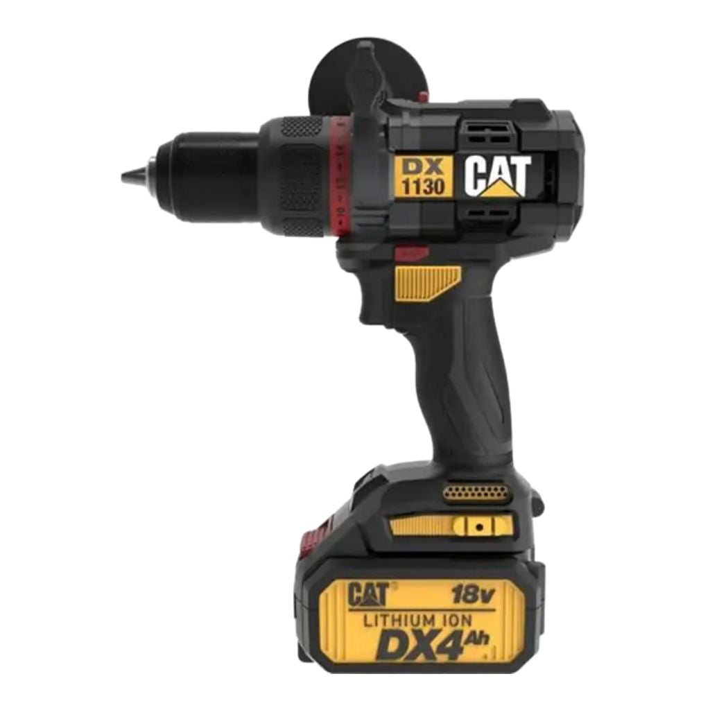 KIT TALADRO PERCUTOR CAT BRUSHLESS + 2 BATERÍAS DE 4,0AH