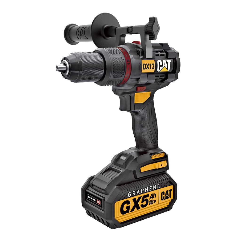 KIT TALADRO ATORNILLADOR A BATERÍA CAT DX13 CON DOS BATERÍAS + CARGADOR + MALETÍN