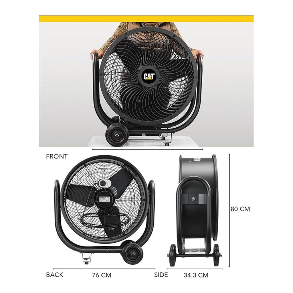 VENTILADOR INDUSTRIAL CAT HVD-24AC BLK CON RUEDAS